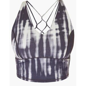 Sweaty Betty Super Soft Strappy Crop Workout Tank XS Grey White  NWT
